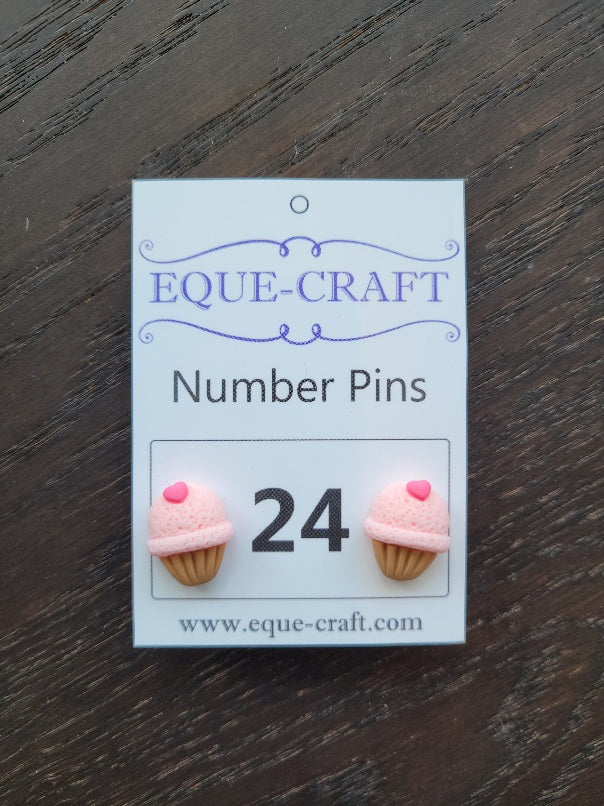 Number Pins - Cupcakes