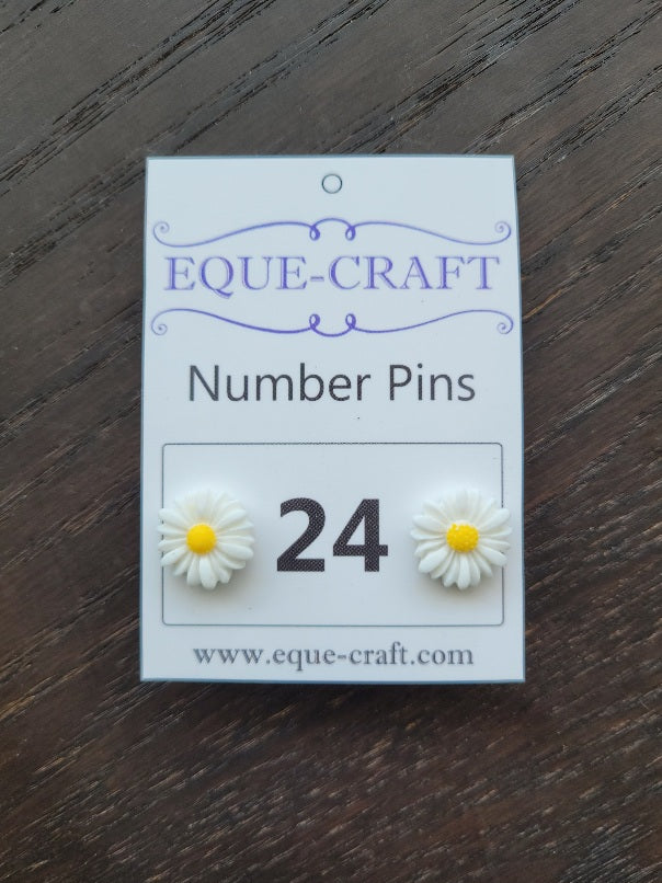 Number Pins - Daisies