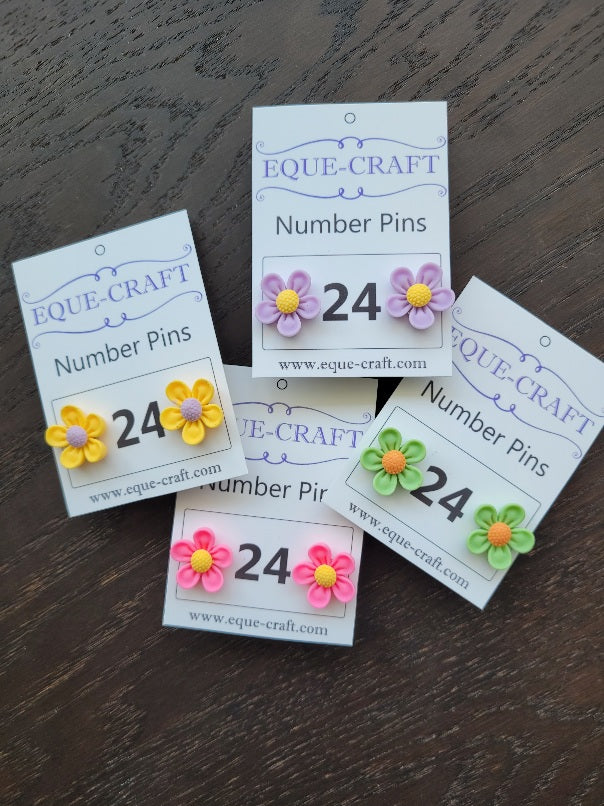Number Pins - Flowers