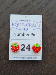Number Pins - Strawberries