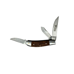 Triple Blade Rosewood Folding Knife