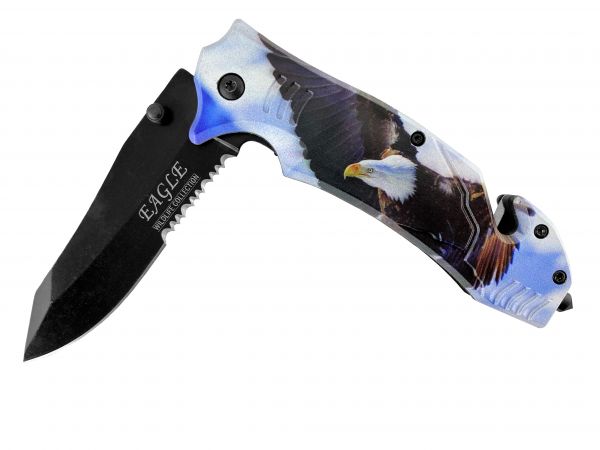 8" Spring Assist Knife with Eagle