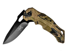 Tactical Camo Spring Assist Knife