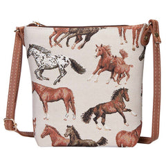 Signare Sling Bag - Running Horses