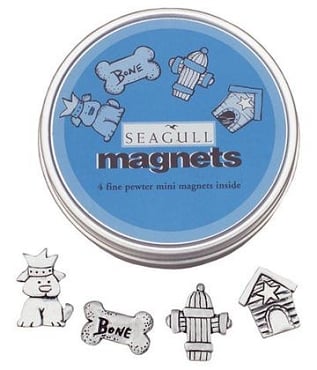 Pewter Dog Magnets - Set of 4