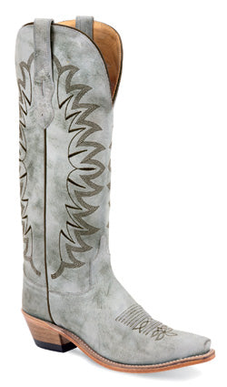 Old West Ladies Grey Snip Toe Boots