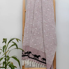 Horses Cotton Throw