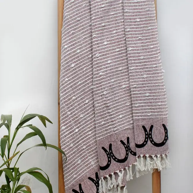 Horseshoes Cotton Throw