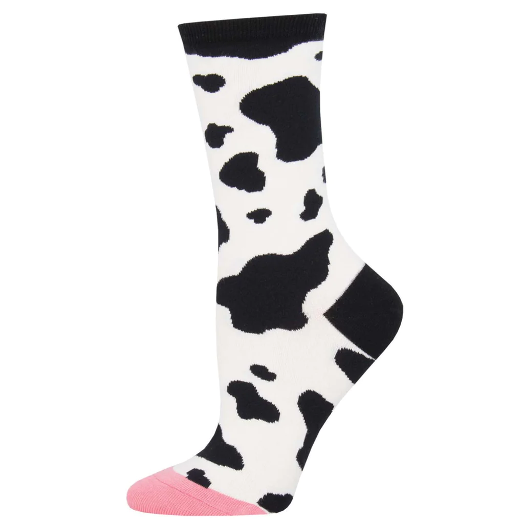 Socksmith Ladies Crew Socks - Mooooo!