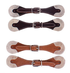 Showman Youth Spur Straps with Cowhide Overlay